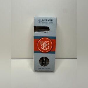 Merkur Safety Razor with Orange and Silver Accents